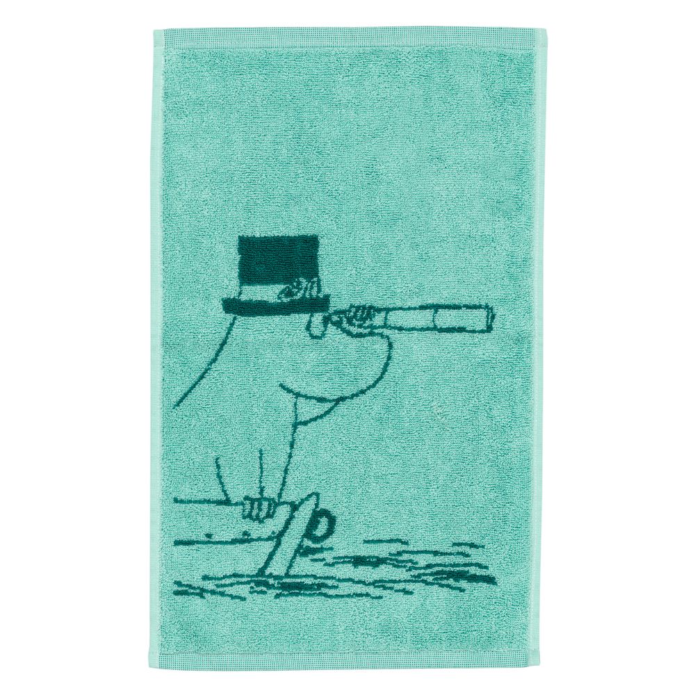 Moominpappa Hand Towel 30x50 Teal - The Official Moomin Shop