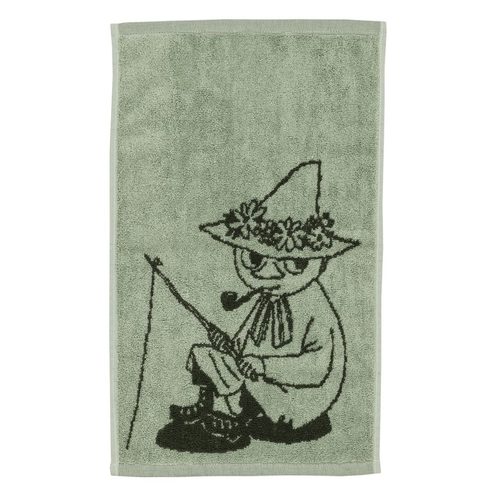 Snufkin Hand Towel 30x50 Green - The Official Moomin Shop