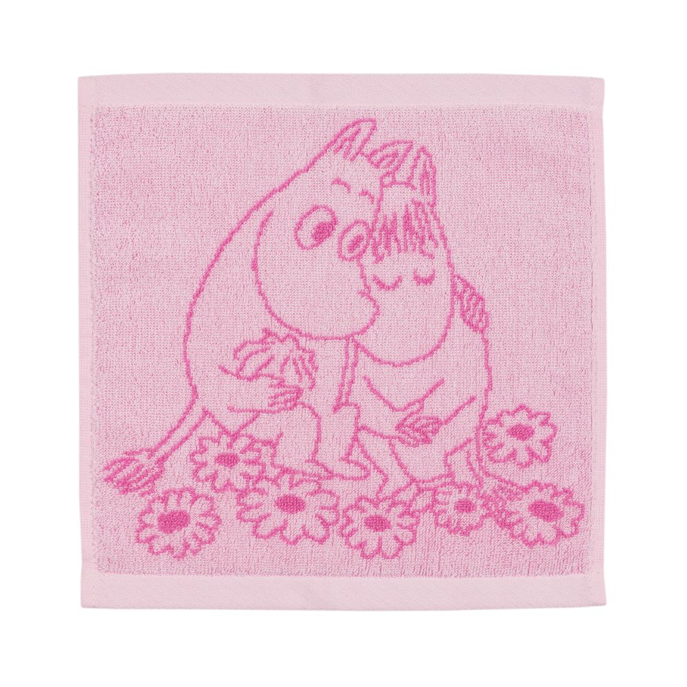 Moomin Sweethearts Hand Towel 25x25 Pink - The Official Moomin Shop