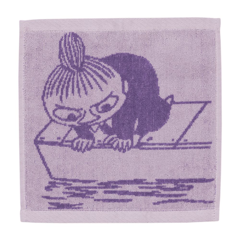 Little My Hand Towel 25x25 Purple - The Official Moomin Shop