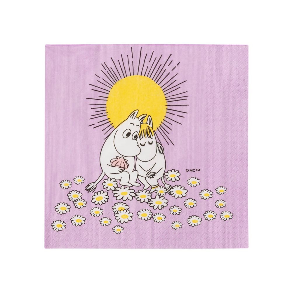 Moomin Sweethearts Napkin 33cm Pink - The Official Moomin Shop