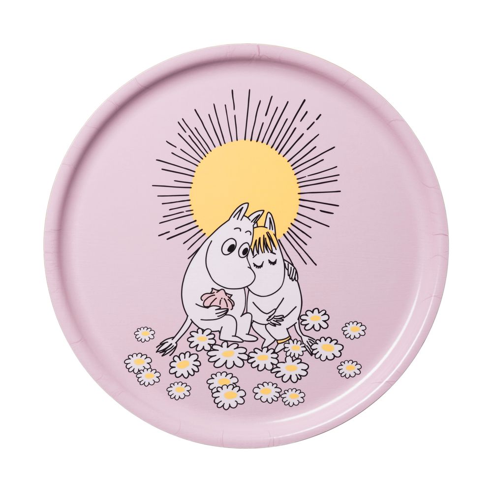 Moomin Sweethearts Tray 35cm Pink - The Official Moomin Shop