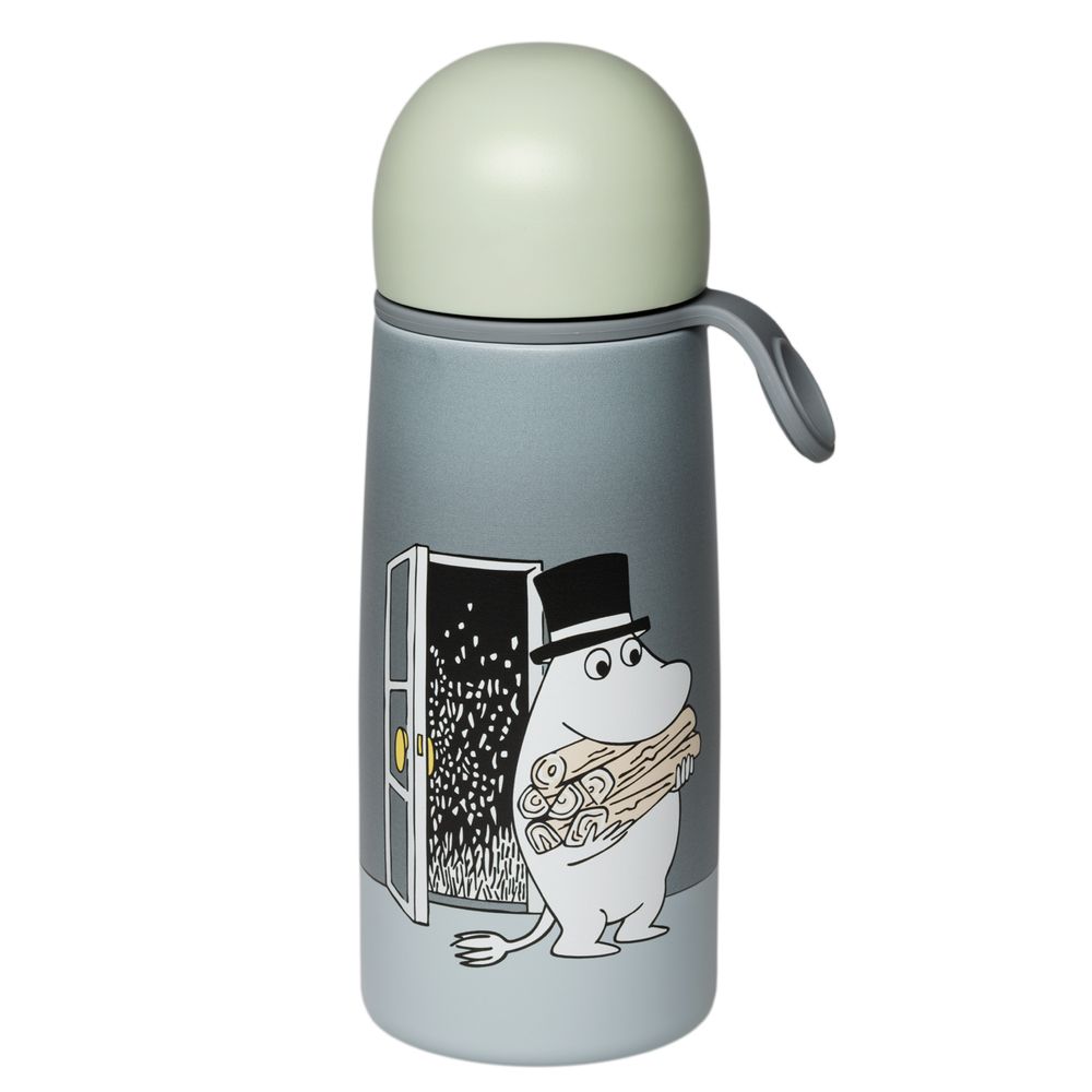 Moominpappa Thermos Bottle 0.45L Grey - The Official Moomin Shop