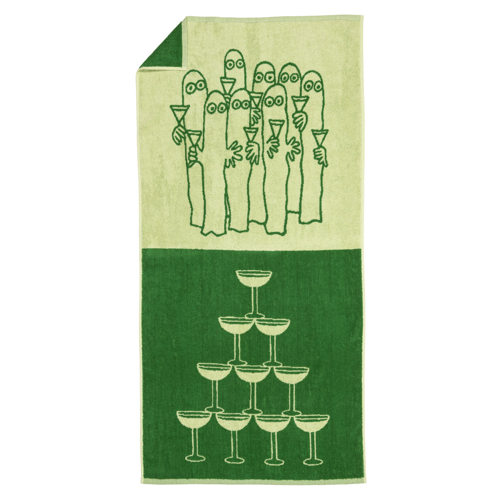 Hattifatteners Bath Towel 70x140cm Green - The Official Moomin Shop