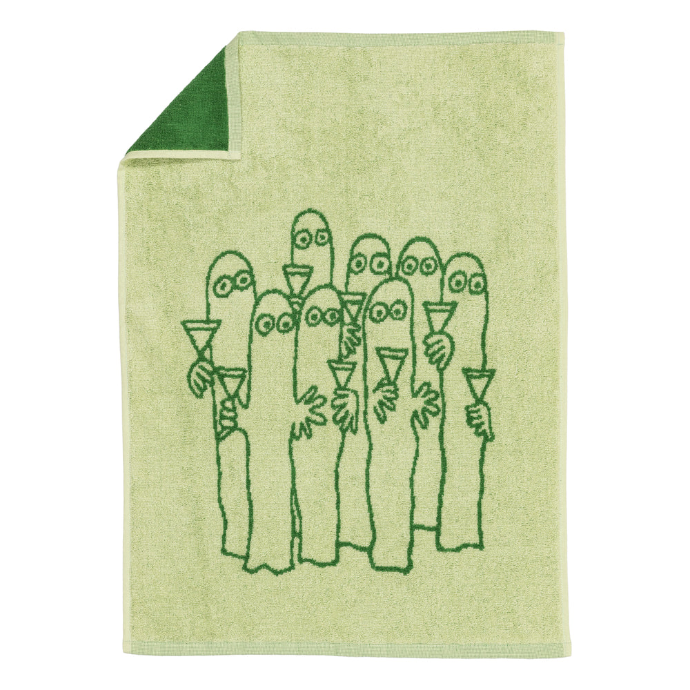 Hattifatteners Hand Towel 50x70cm Green - The Official Moomin Shop
