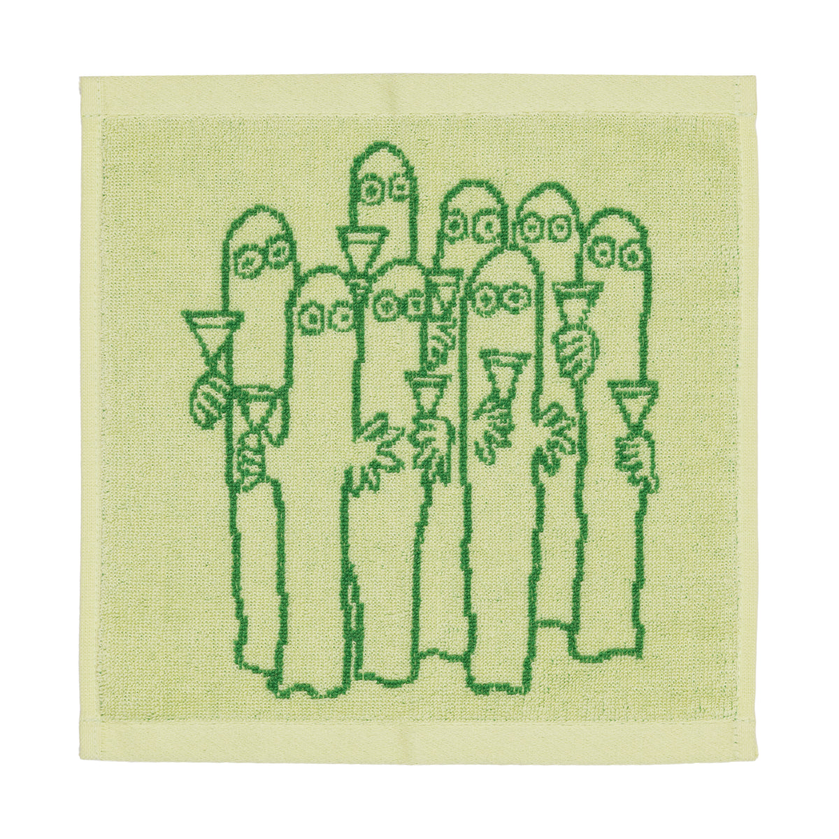 Hattifatteners Hand Towel 25x25cm Green - The Official Moomin Shop