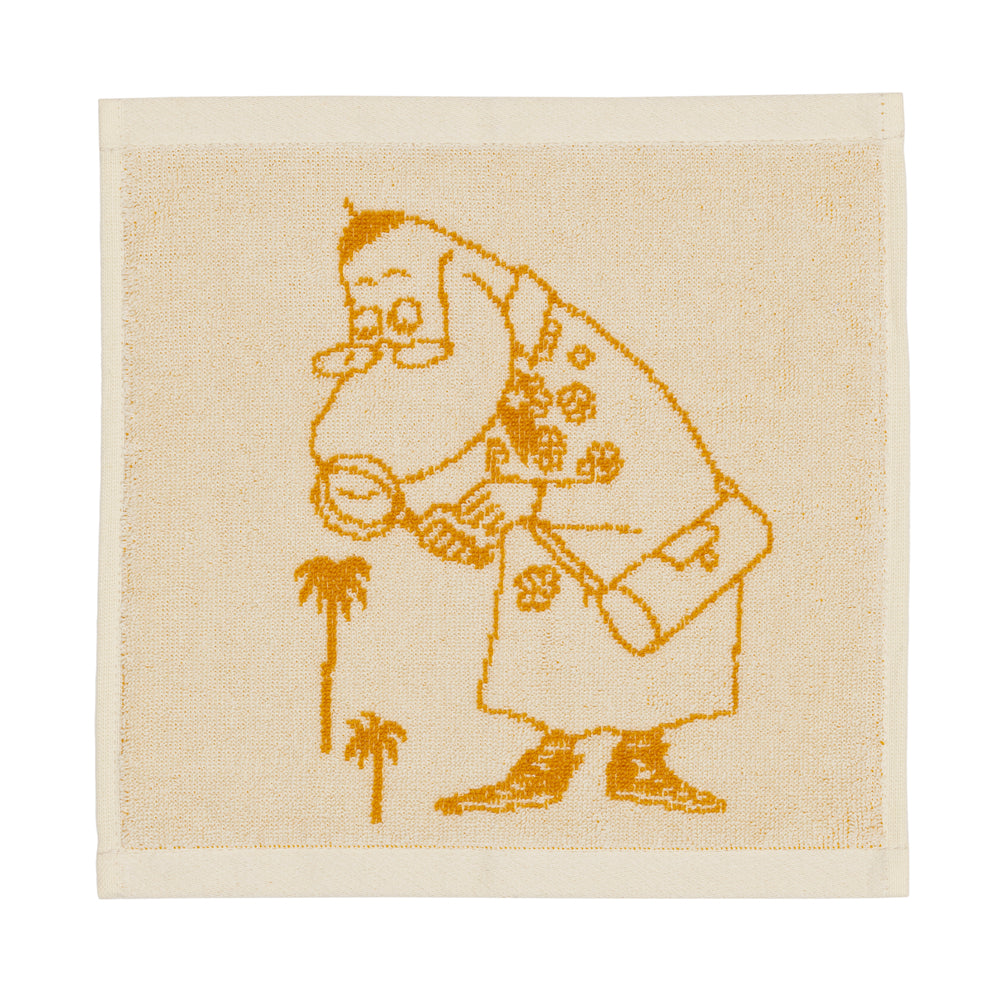 Hemulen Hand Towel 25x25cm Ochre - The Official Moomin Shop