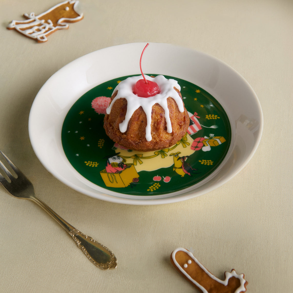 Moomin Gift Of Love Plate 19cm Green - The Official Moomin Shop