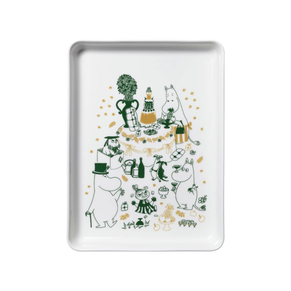 Moomin Gift Of Love Serving Plate 24x32cm White - The Official Moomin Shop