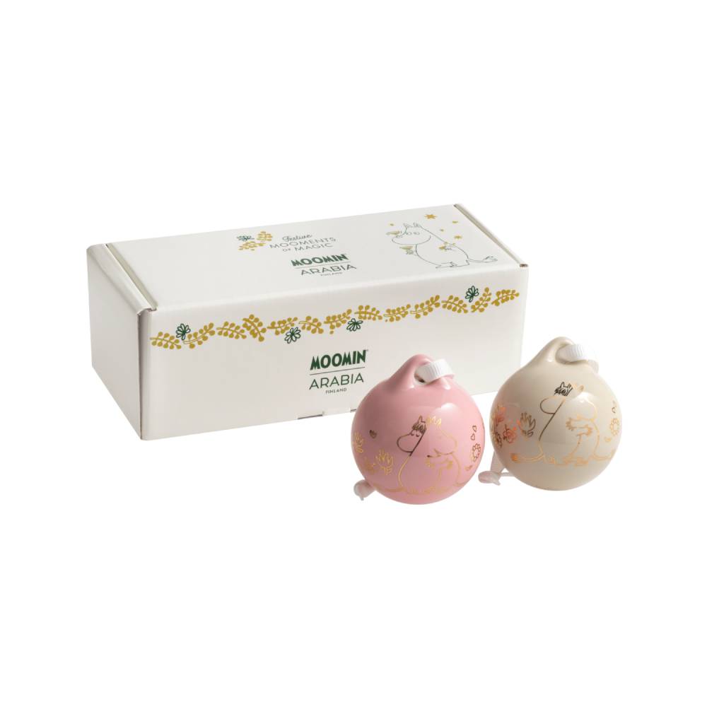 Moomin Love Bauble Gold 2set - The Official Moomin Shop