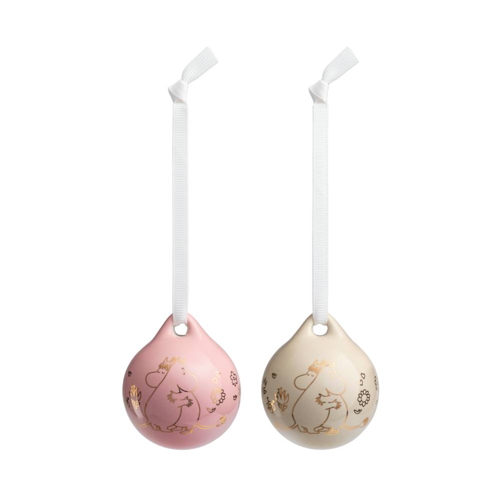 Moomin Love Bauble Gold 2set - The Official Moomin Shop