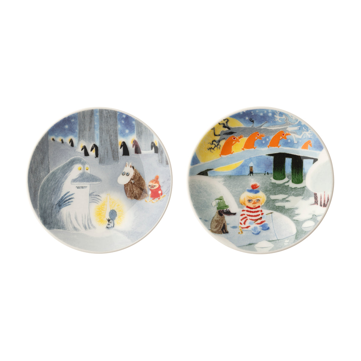 Moomin Winternight Glow Mini Plate 10,5cm 2pc - The Official Moomin Shop