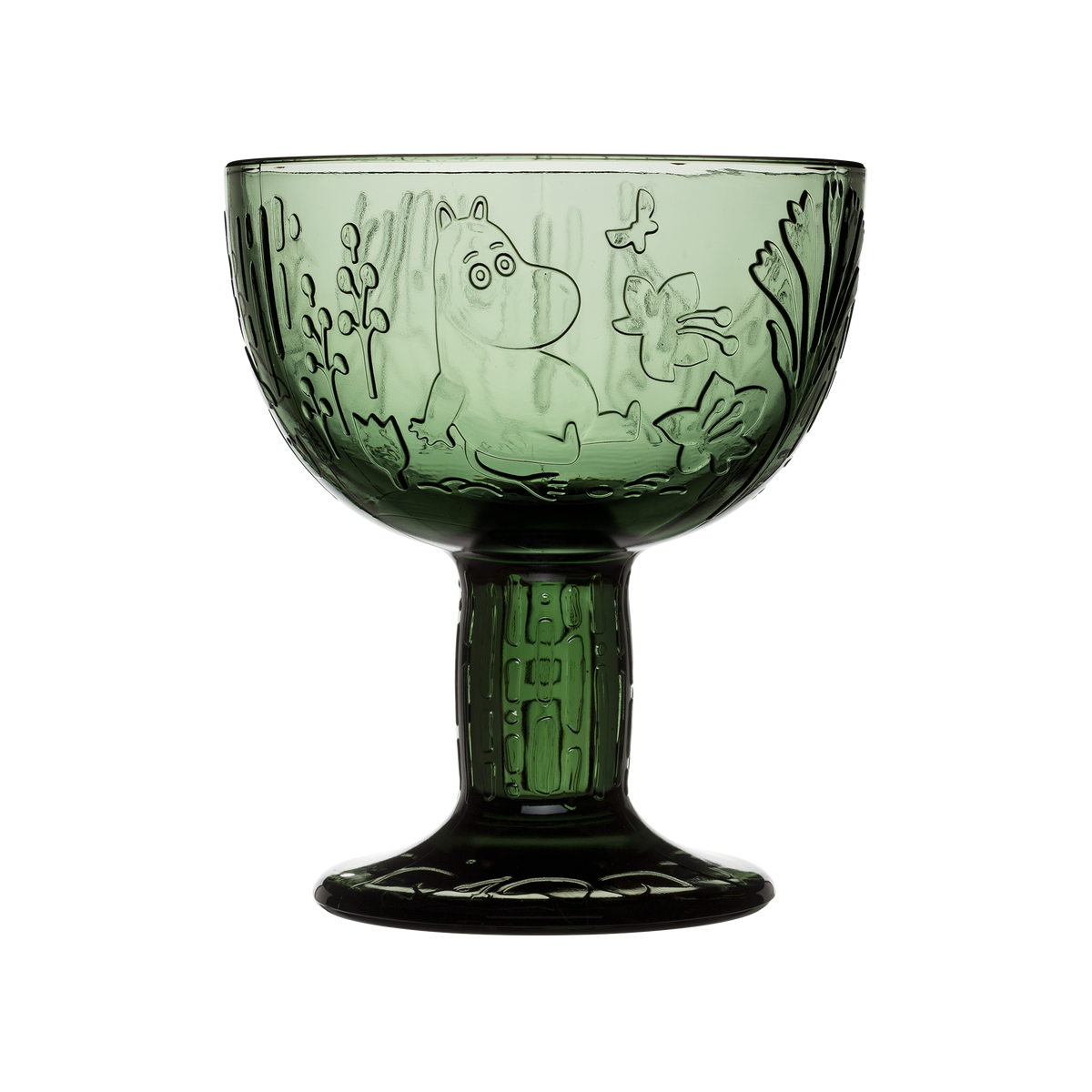 Moomin Mystical Forest Glass Serving Bowl Green - The Official Moomin Shop