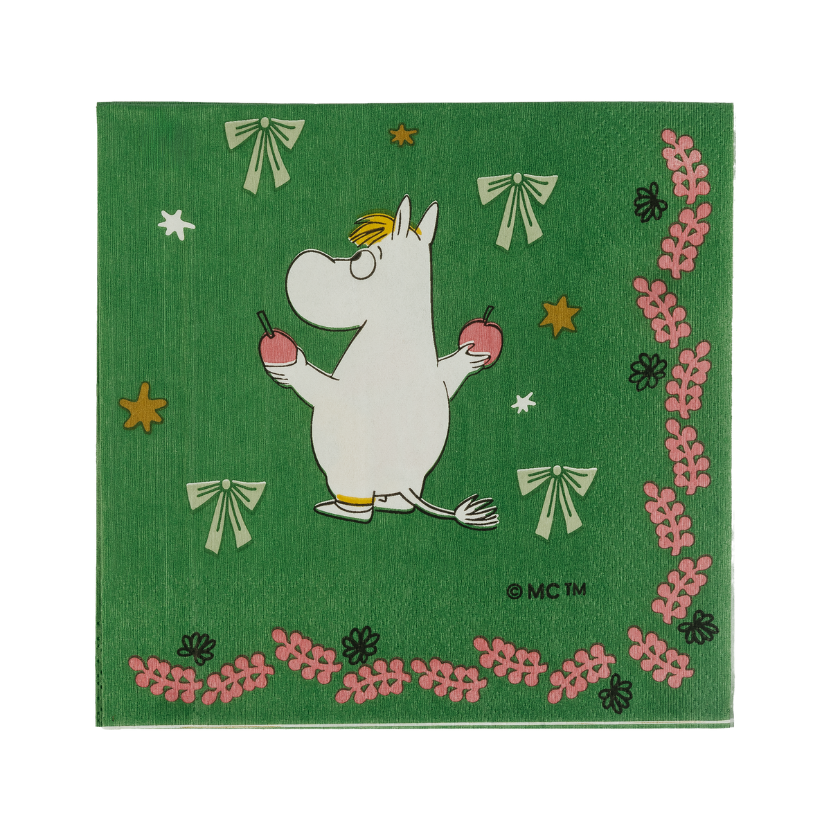 Moomin Gift Of Love Napkin 33cm Green - The Official Moomin Shop
