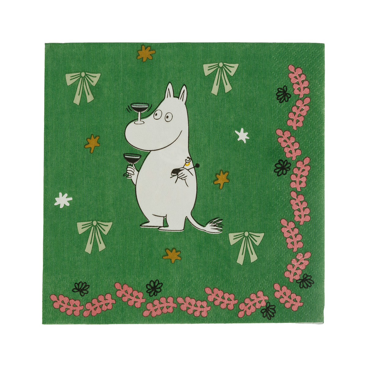 Moomin Gift Of Love Napkin 33cm Green - The Official Moomin Shop