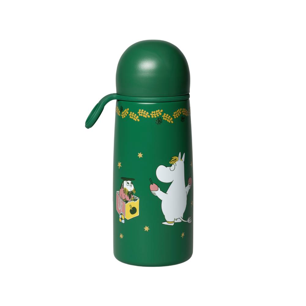 Moomin Gift Of Love Thermal Bottle 0.45L Green - The Official Moomin Shop