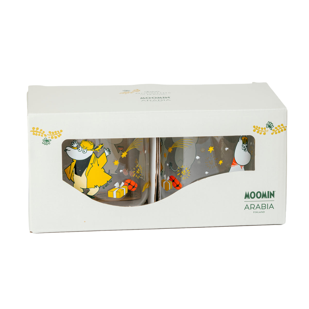 Moomin Gift Of Love Glass Mug 30cl 2set - The Official Moomin Shop
