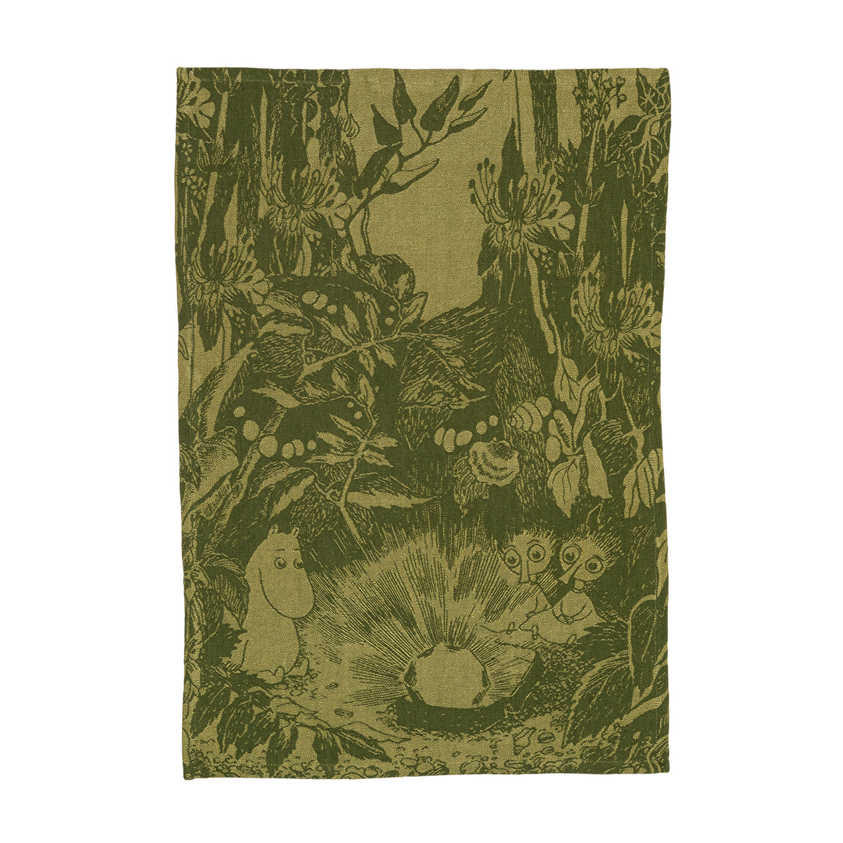 Moomin Mystical Forest Kitchen Towel Green - The Official Moomin Shop