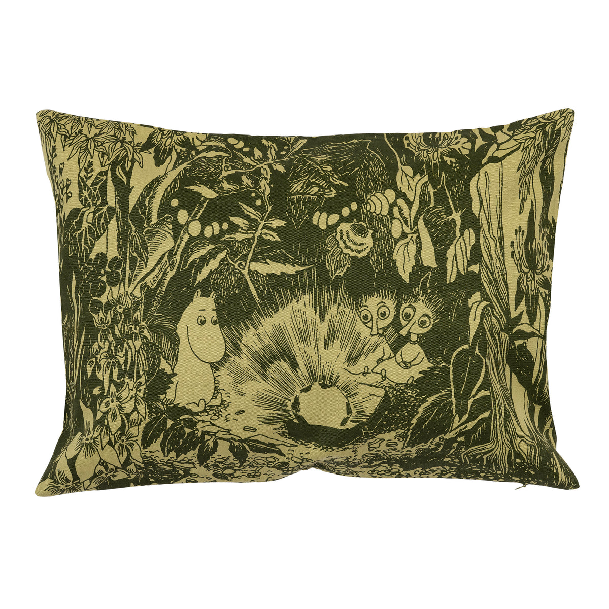 Moomin Mystical Forest Cushion Cover Green - The Official Moomin Shop