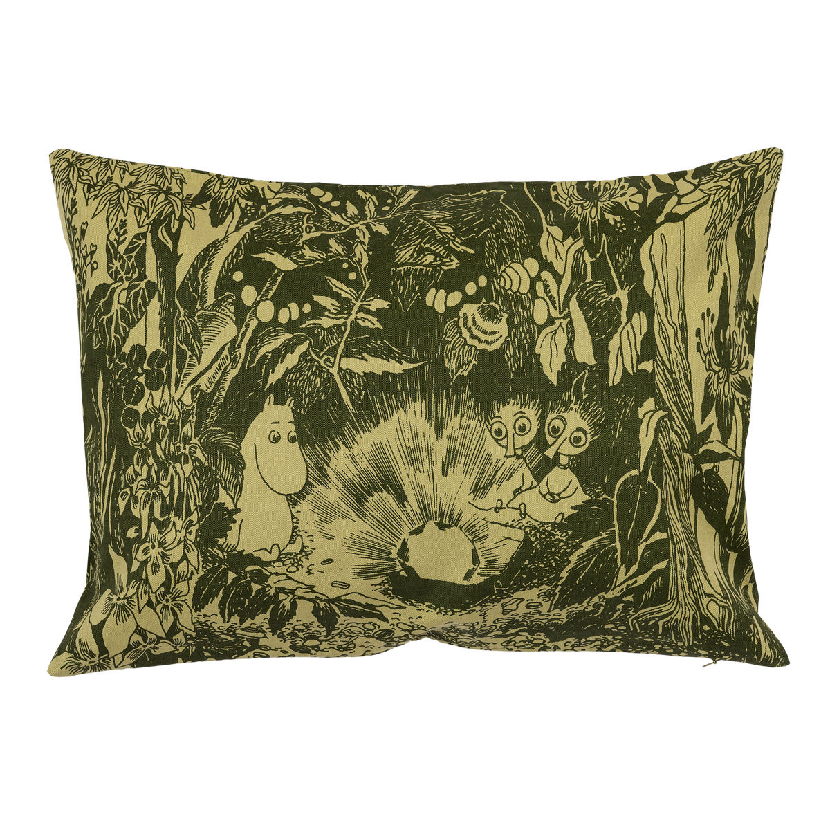Moomin Mystical Forest Cushion Cover Green - The Official Moomin Shop