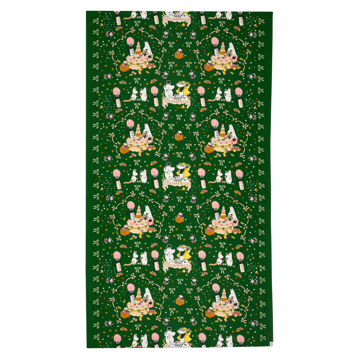 Moomin Gift Of Love Table Cloth 250x140cm Green - The Official Moomin Shop