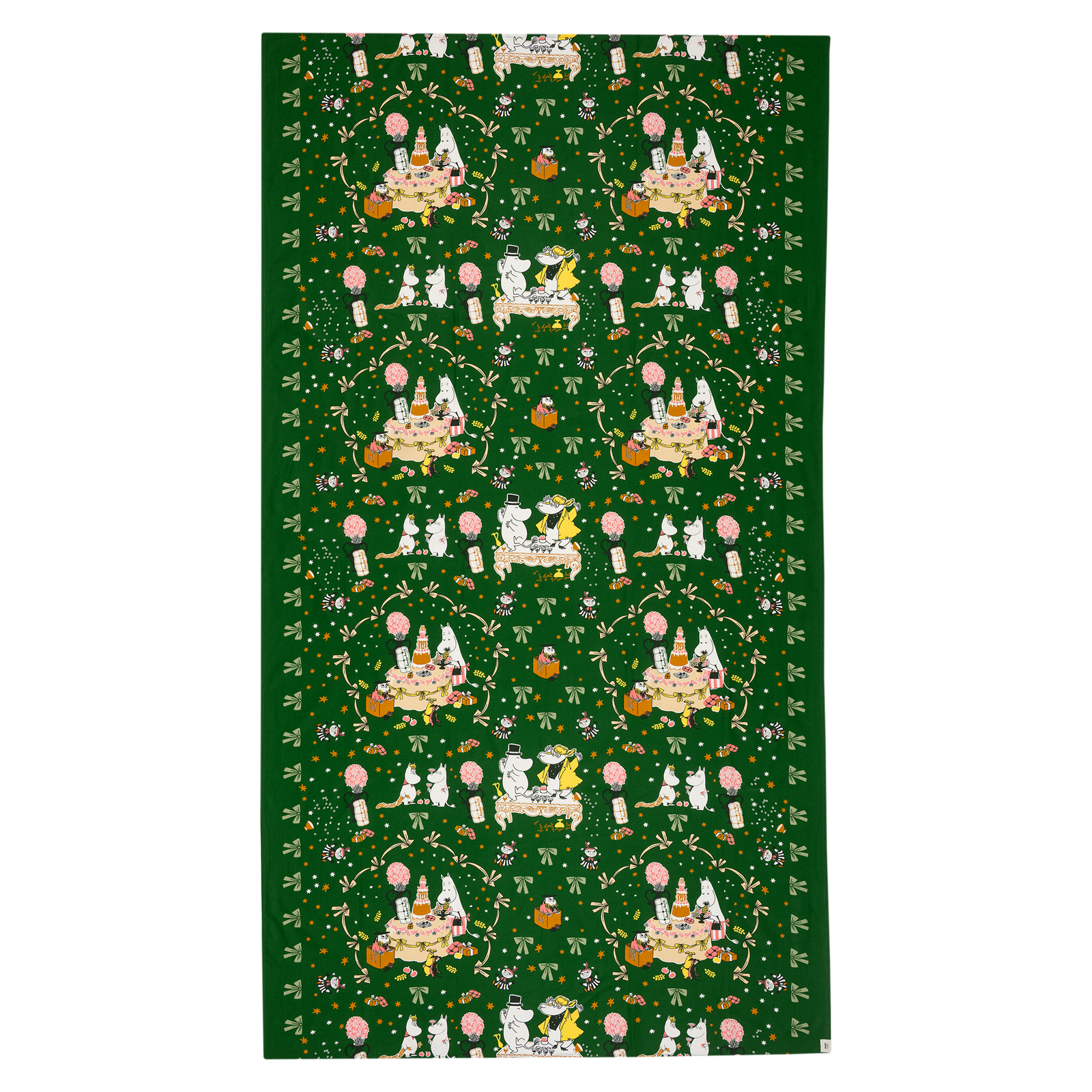 Moomin Gift Of Love Table Cloth 250x140cm Green - The Official Moomin Shop