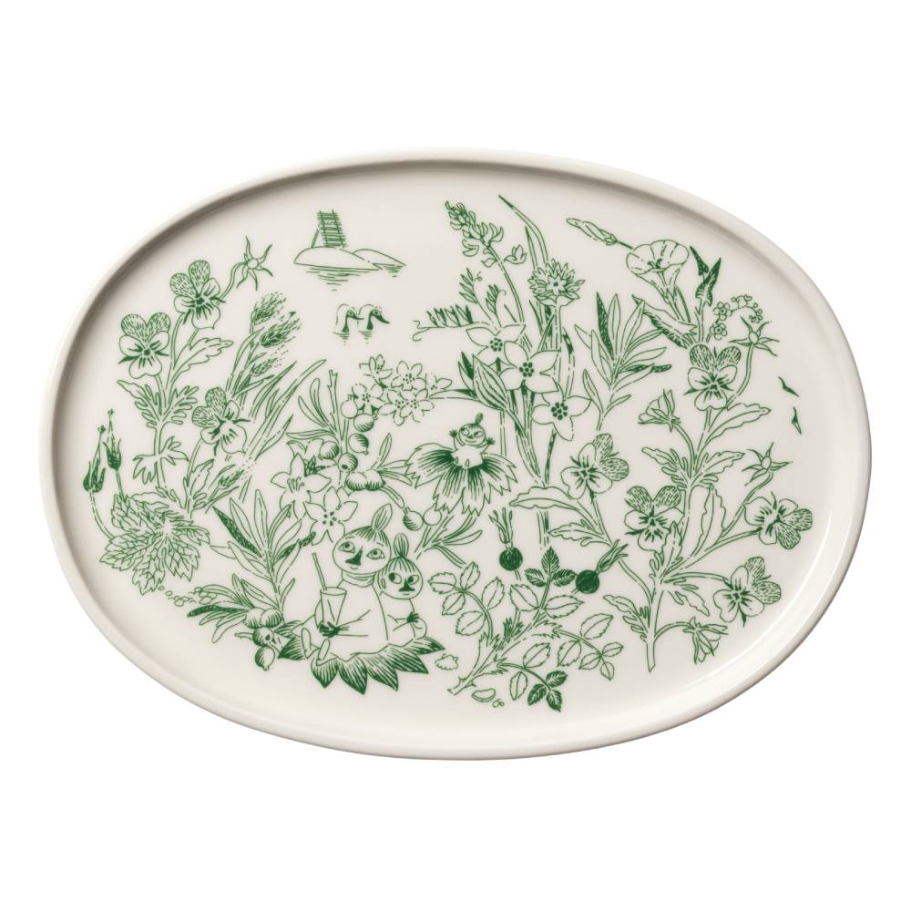 Moomin Haru Serving Plate 17cm Green - The Official Moomin Shop