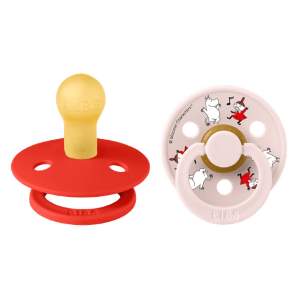 Moomin Dancing Pacifier 2pack Pink/red - The Official Moomin Shop