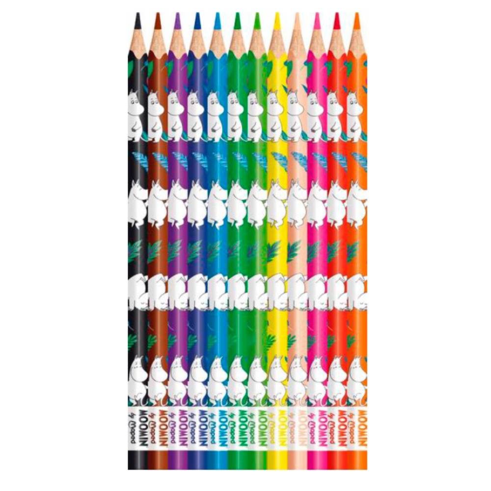Moomin Colouring Book Värityskirja &amp; Colouring Pencils 12set Bundle - The Official Moomin Shop