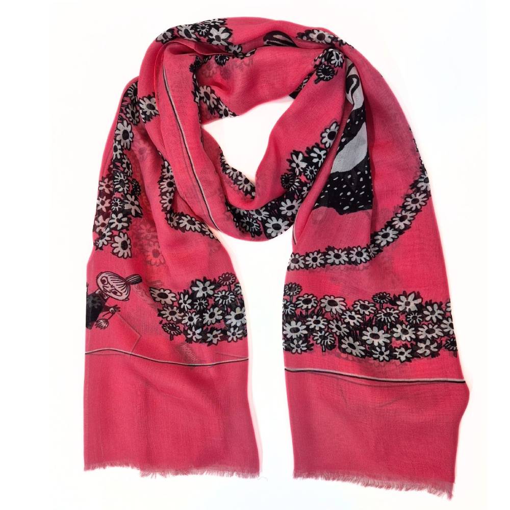 Little My Lyocell Scarf Fuchsia - The Official Moomin Shop