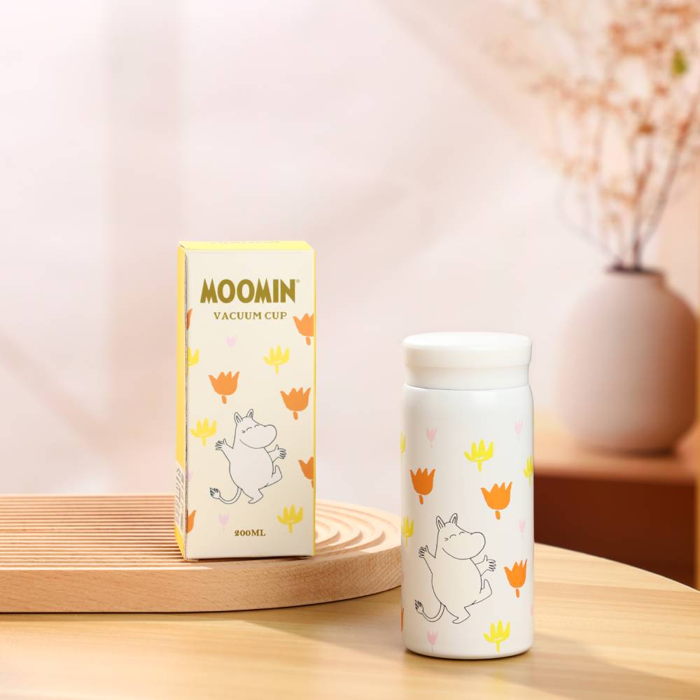 Moomintroll Flowers Vacuum Cup 200ml - The Official Moomin Shop