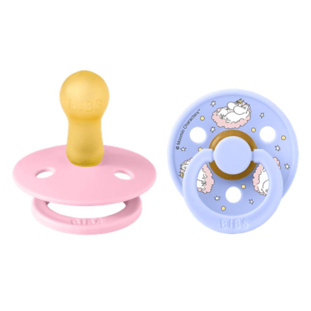 Moomin Dreaming Pacifier 2pack Lightpink/blue - The Official Moomin Shop
