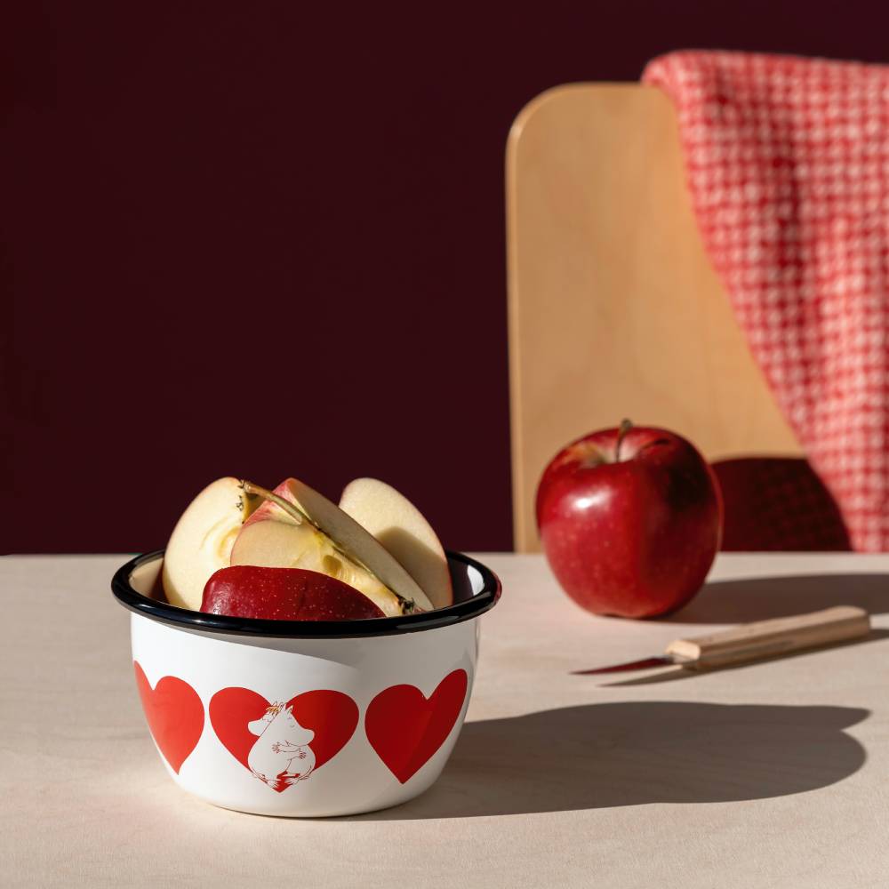 Moomin Heart Bowl 6dl White - The Official Moomin Shop