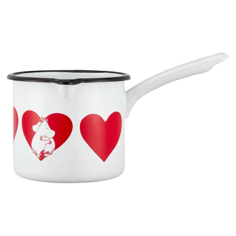 Moomin Heart Saucepan 1,3L White - The Official Moomin Shop