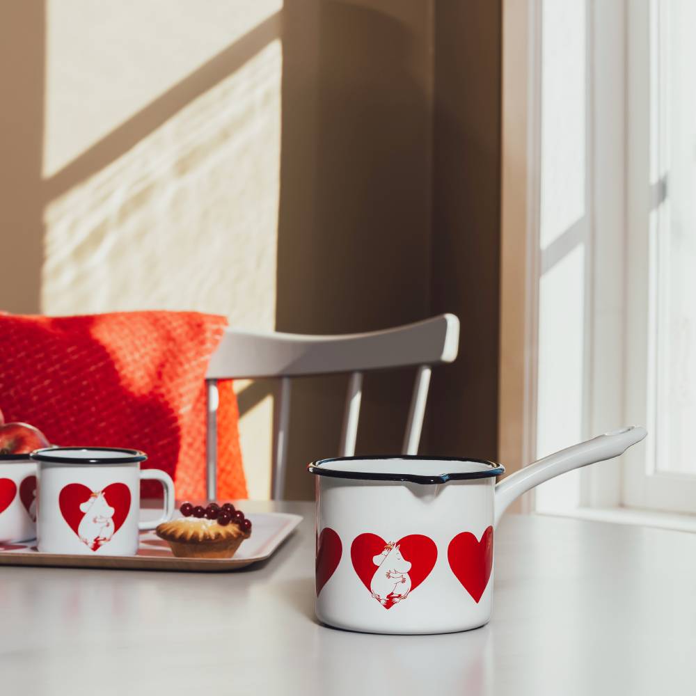 Moomin Heart Saucepan 1,3L White - The Official Moomin Shop