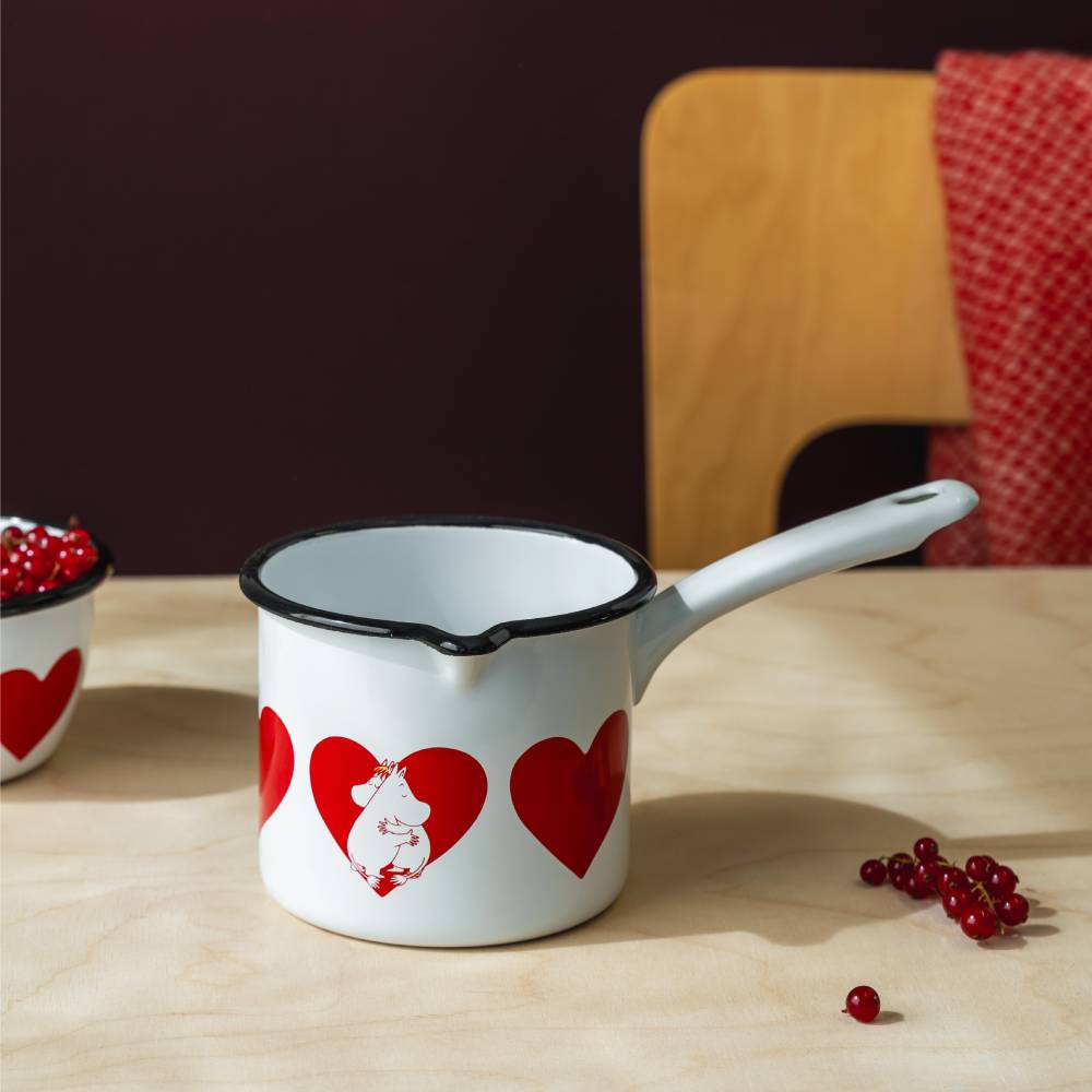 Moomin Heart Saucepan 1,3L White - The Official Moomin Shop