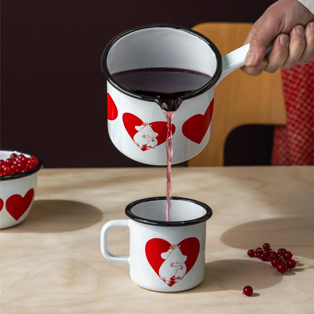 Moomin Heart Saucepan 1,3L White - The Official Moomin Shop