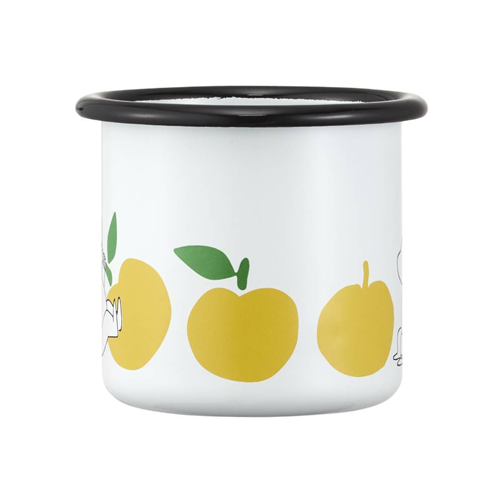 Moomin Joyfull Apples Mug 2,5dl Yellow - The Official Moomin Shop