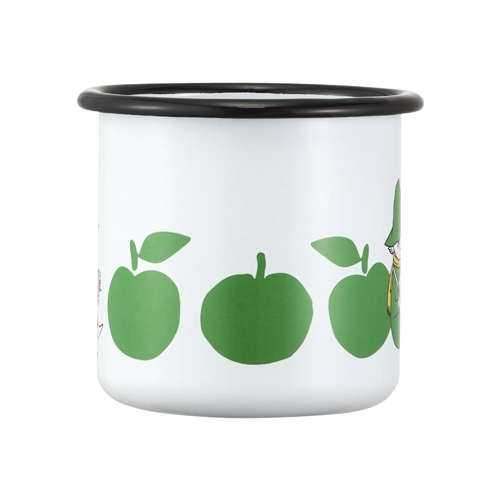 Moomin Joyfull Apples Mug 3,7dl Green - The Official Moomin Shop