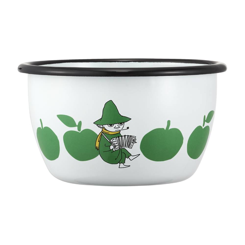 Moomin Joyfull Apples Bowl 6dl Green - The Official Moomin Shop