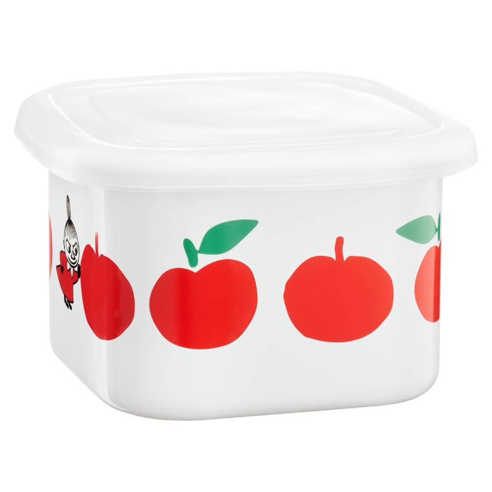 Moomin Joyfull Apples Jar 0,6dl Red - The Official Moomin Shop