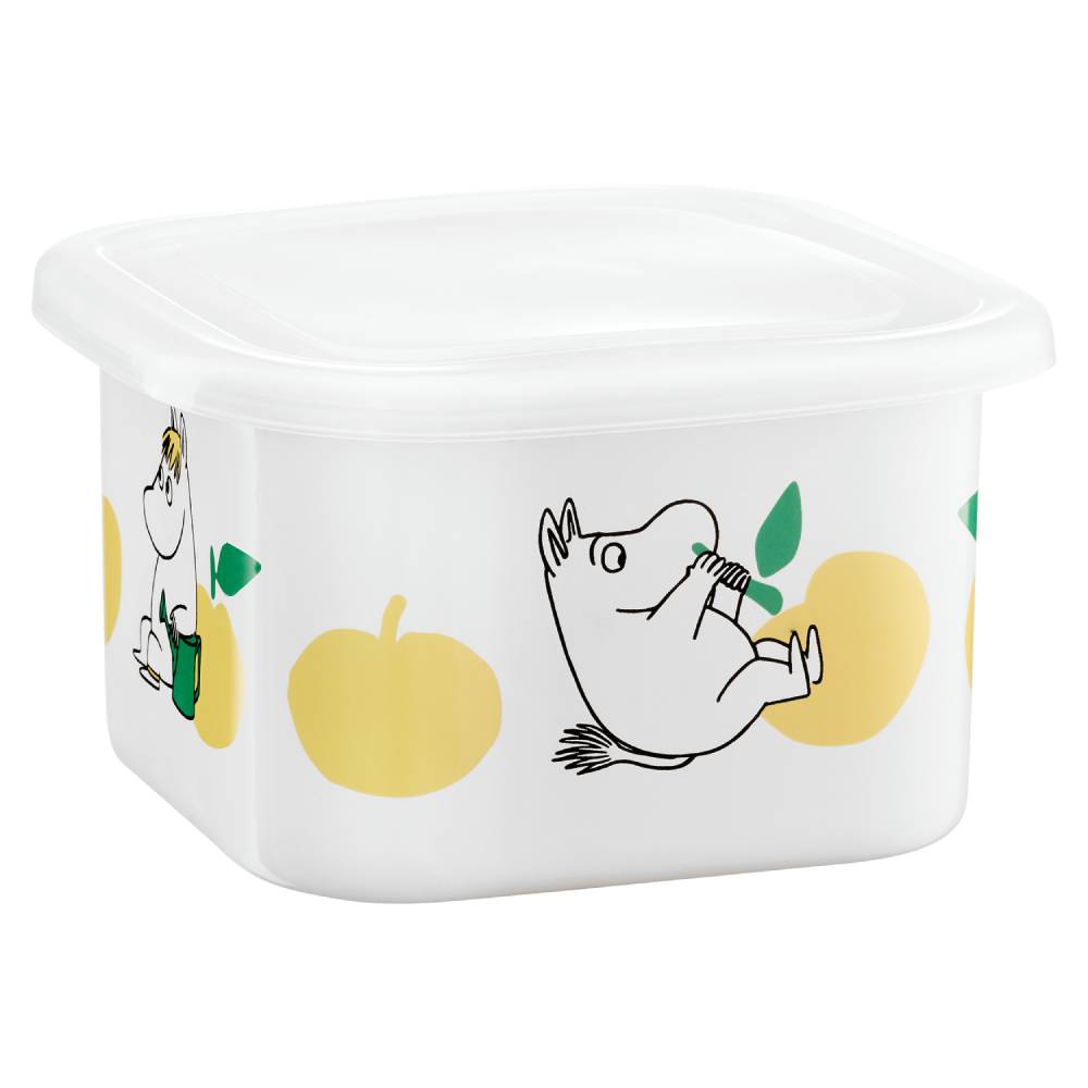 Moomin Joyfull Apples Jar 1L Yellow - The Official Moomin Shop