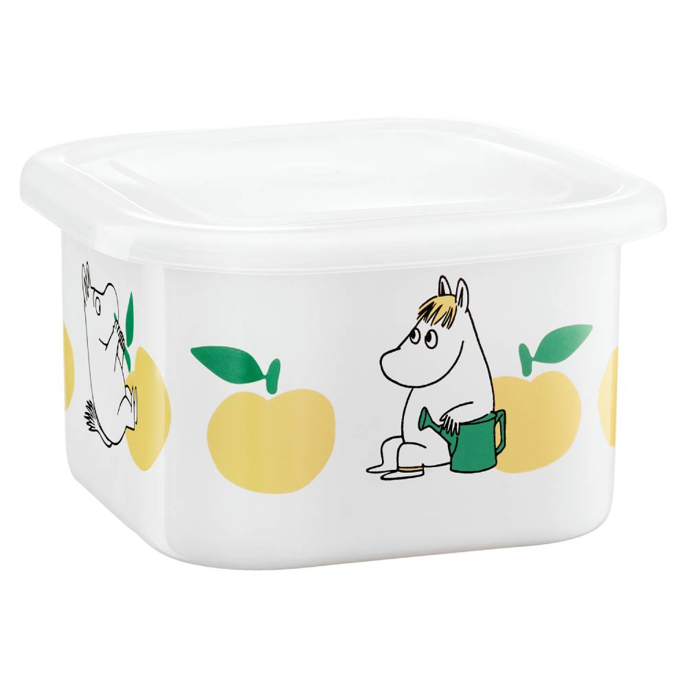 Moomin Joyfull Apples Jar 1L Yellow - The Official Moomin Shop