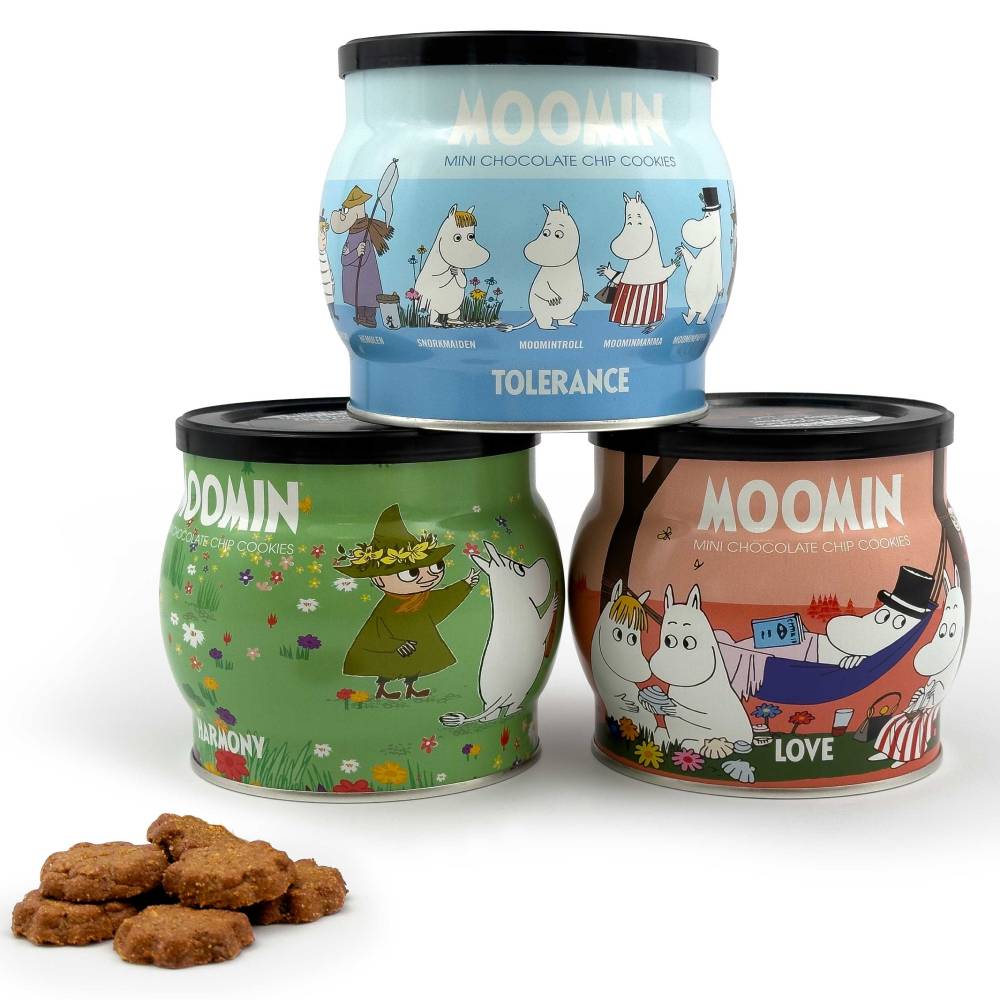 Moomin Chocolate Chip Cookie Tin 200g - House of Denmark - The Official Moomin Shop