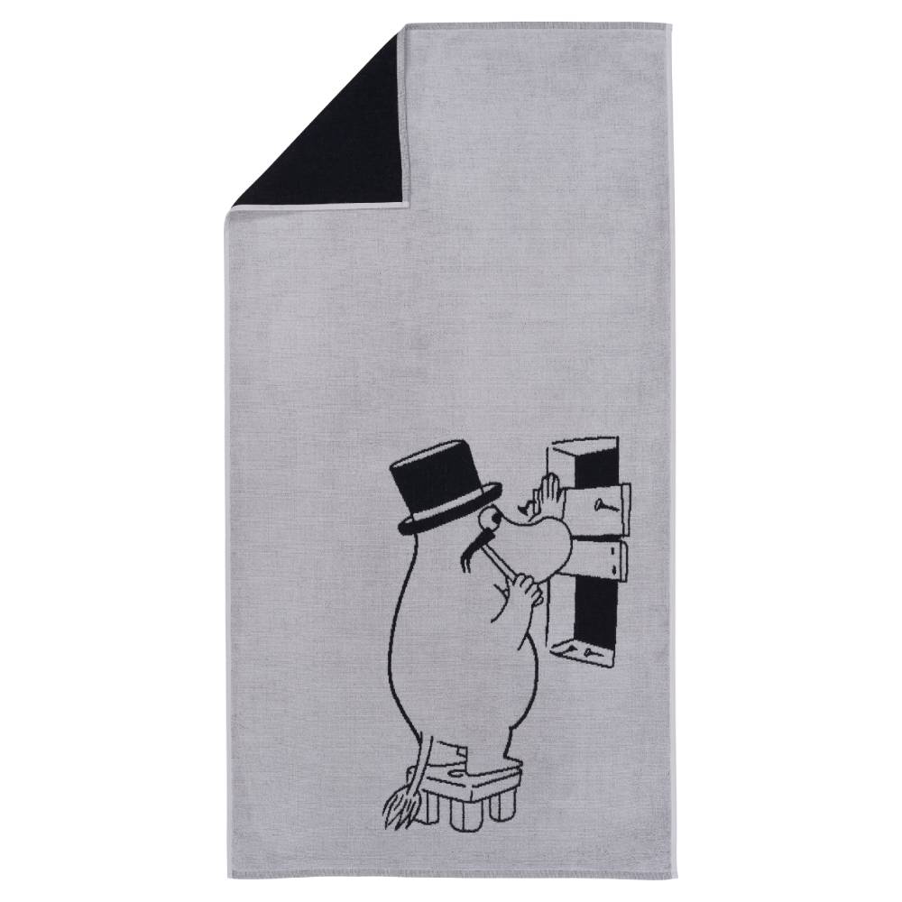 Moominpappa Bath Towel 70x140cm Grey - The Official Moomin Shop