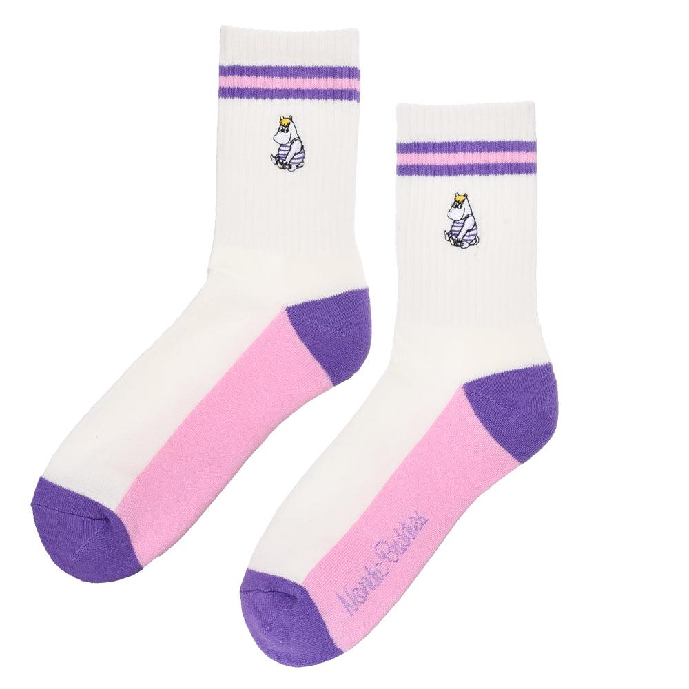 Snorkmaiden Ladies Embroidery Socks White - Nordicbuddies - The Official Moomin Shop