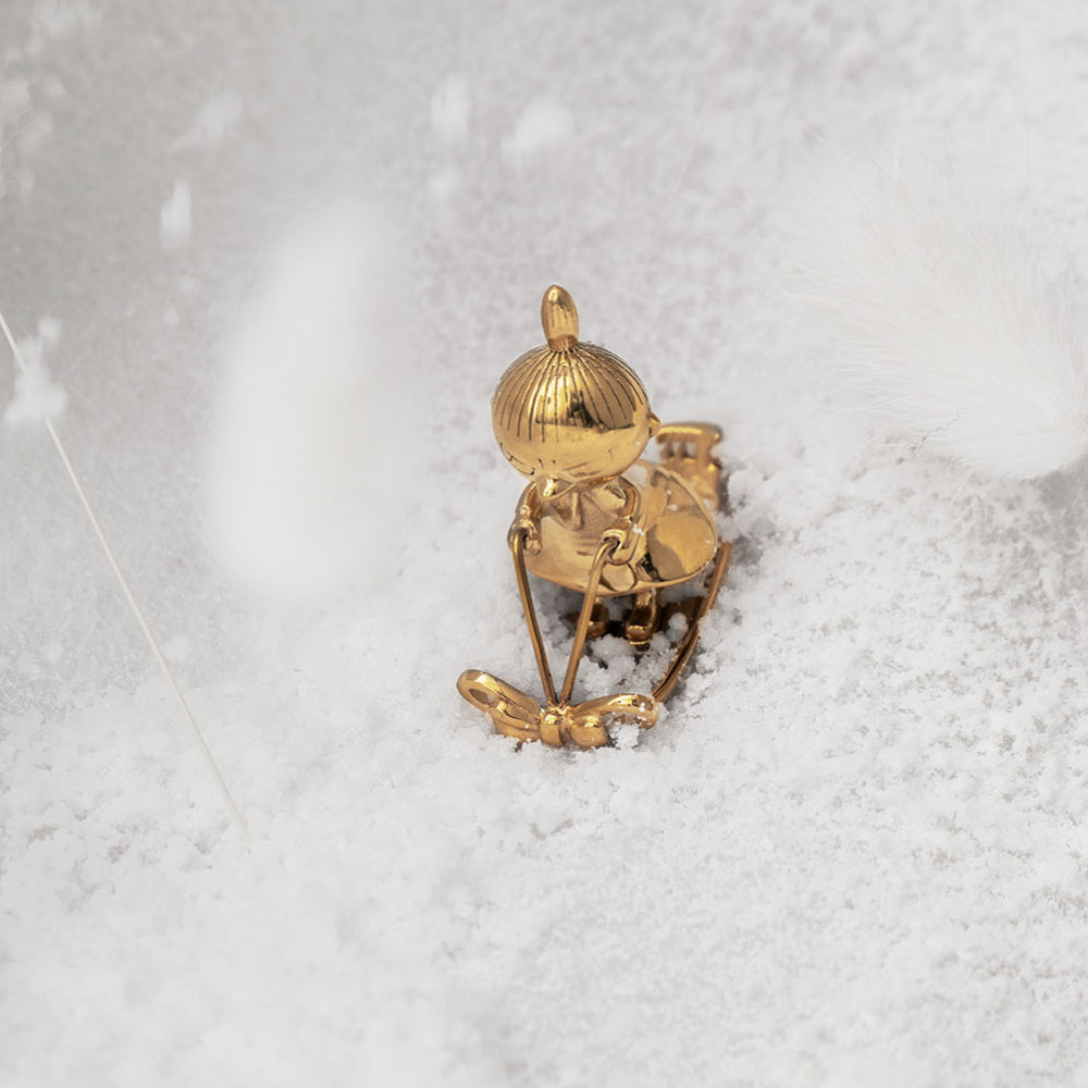 Little My Sledge Figurine - Skultuna - The Official Moomin Shop