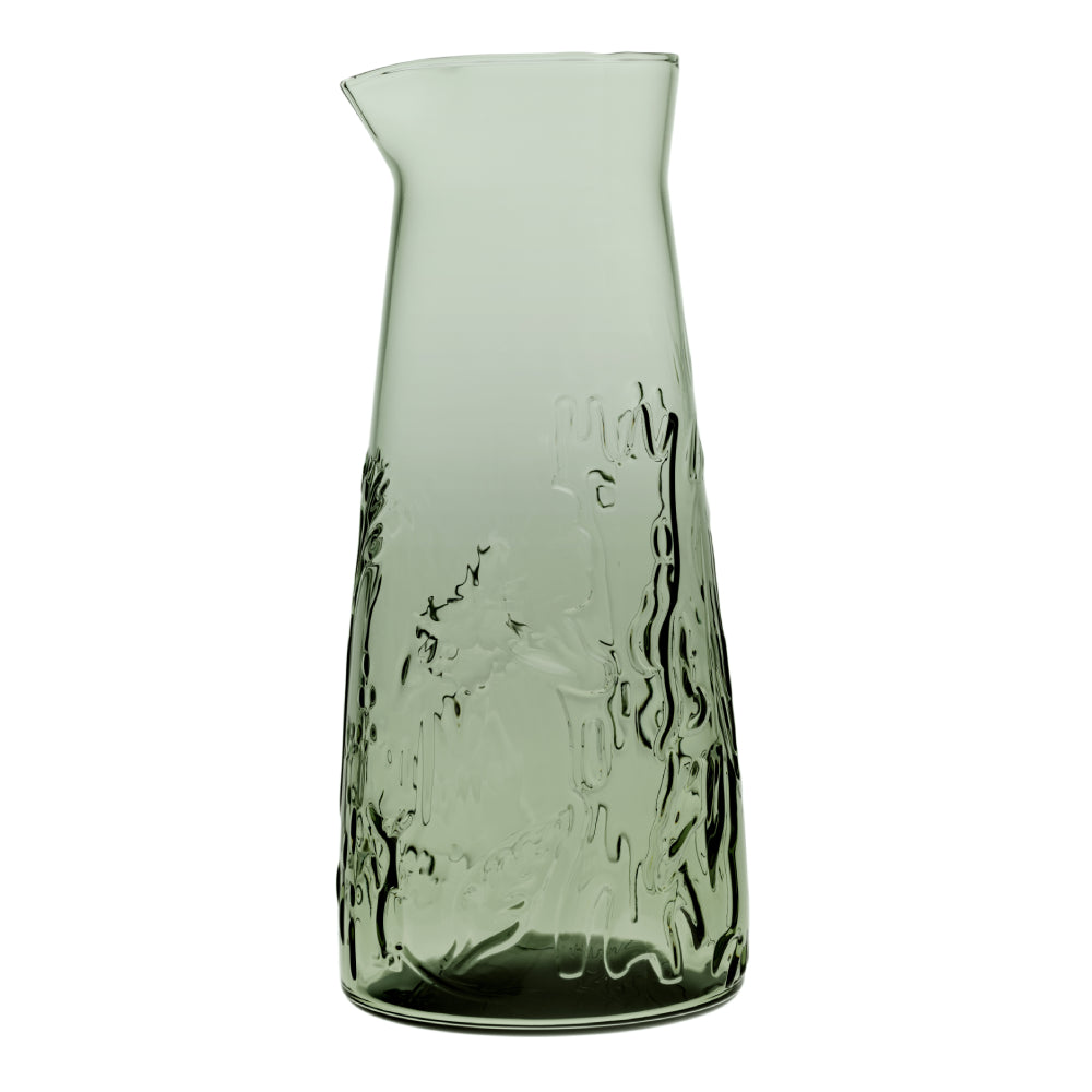 Moomin Mystical Forest Glass Pitcher 100cl Green - The Official Moomin Shop