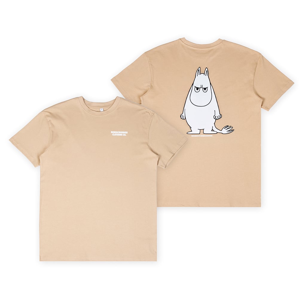 Moomintroll Angry T-shirt Beige - Nordicbuddies - The Official Moomin Shop