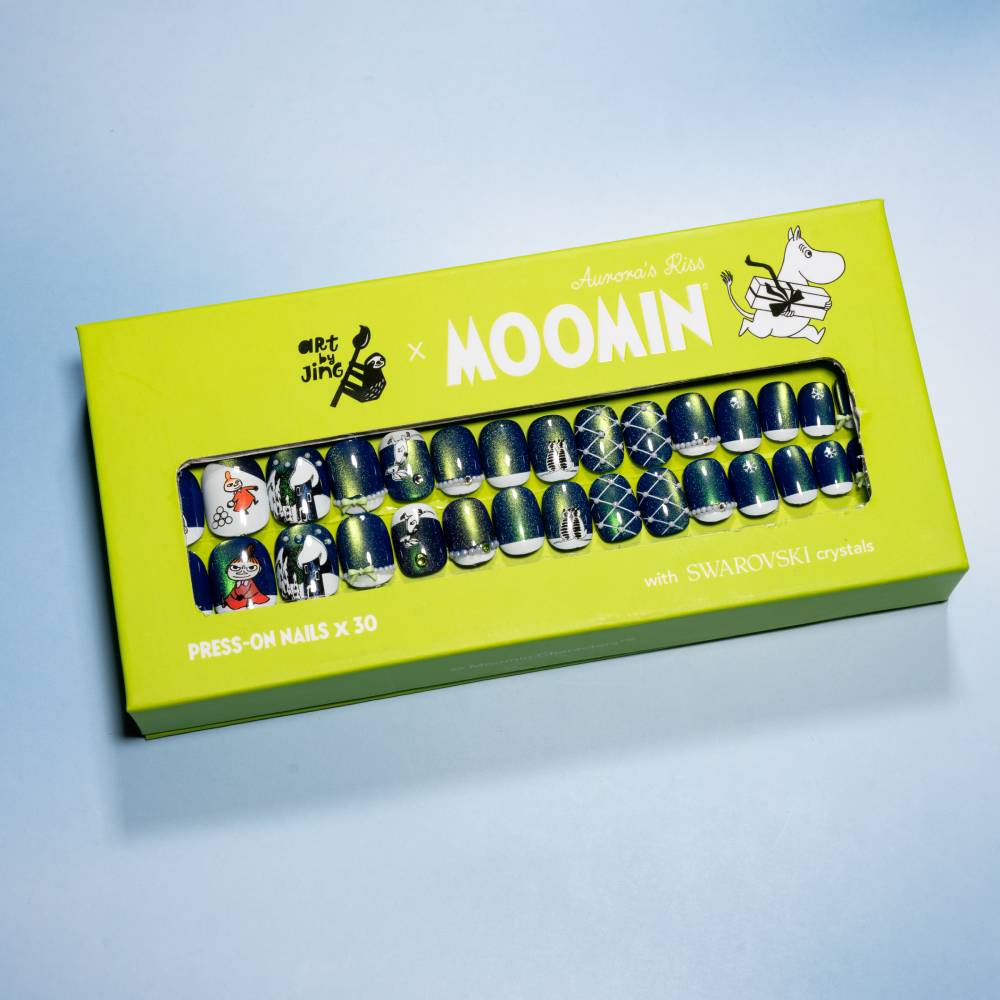 Moomin Aurora's Kiss Press-on Nails Green - The Official Moomin Shop